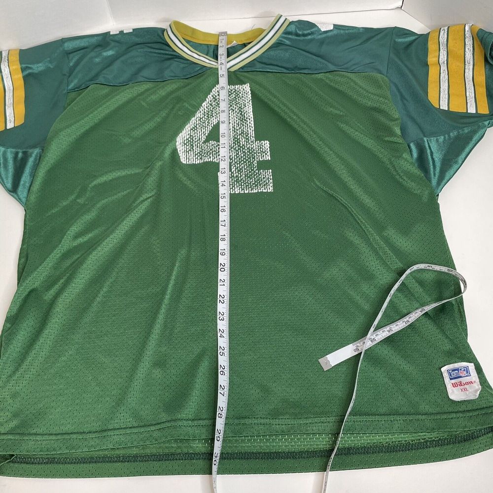 Vintage Brett Favre Jersey, Green Bay Packers, 2XL, Wilson, Green, - Picture 8 of 8
